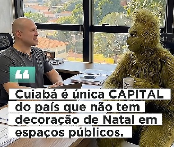 Abilio publica vídeo com Grinch e defende falta de decoração de Natal em Cuiabá